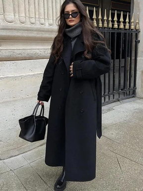 Manteau Léa – Long à Boutons