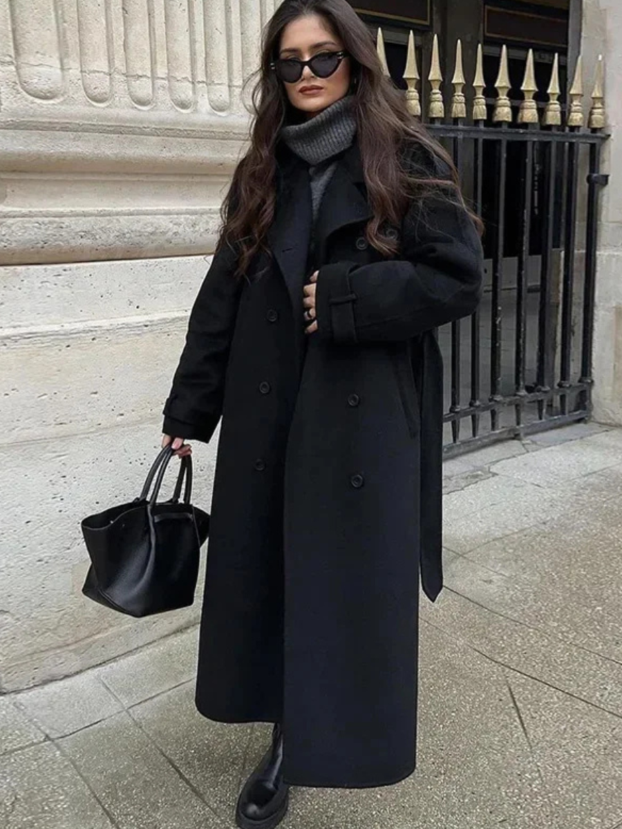 Manteau Léa – Long à Boutons