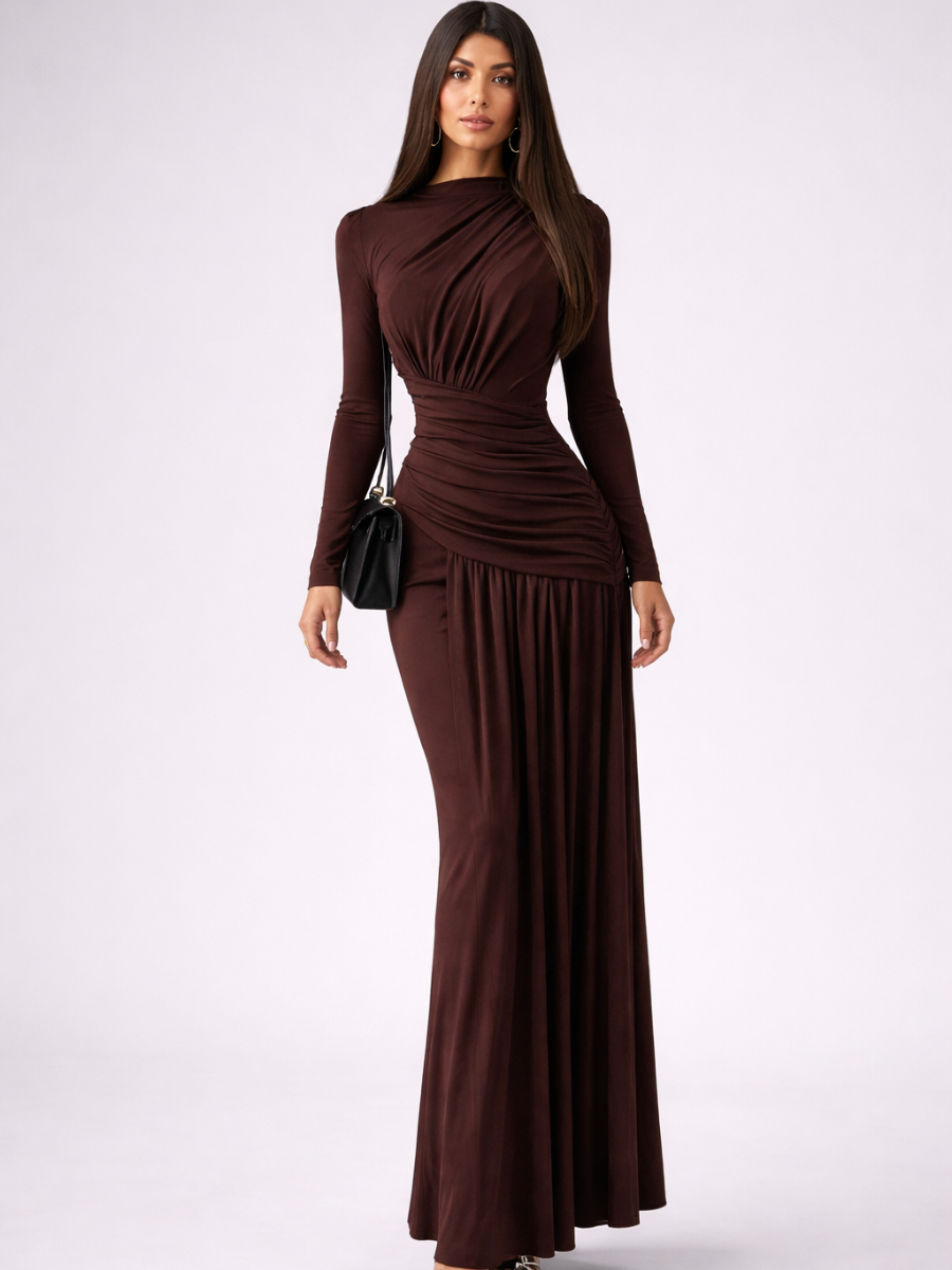 Robe Cécile – Longue, Manches Longues