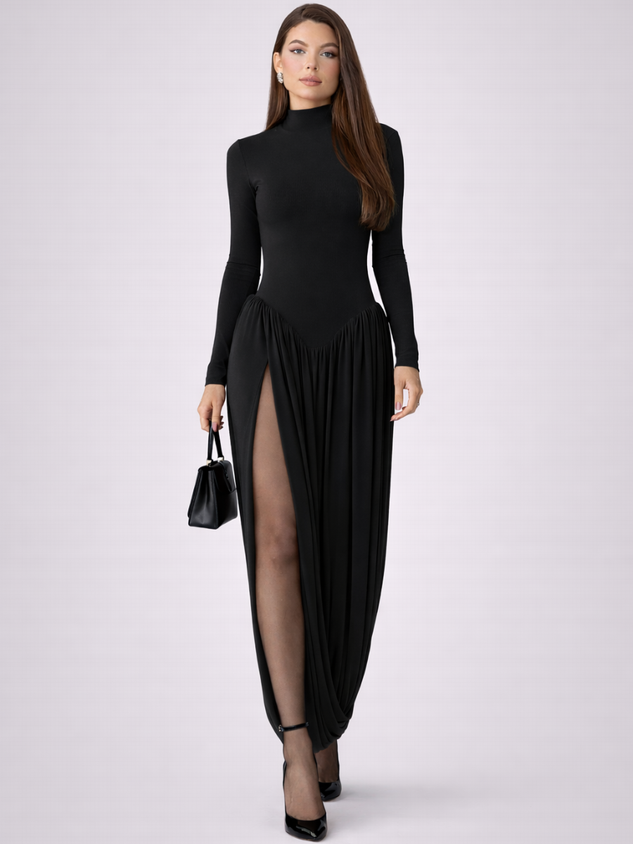 Robe Sophie – Manches Longues & Dos Nu