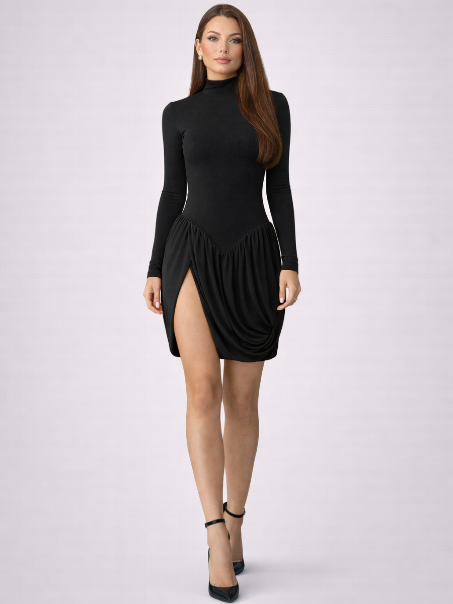 Robe Sophie – Manches Longues & Dos Nu