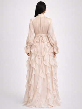 Robe longue à volants Laure