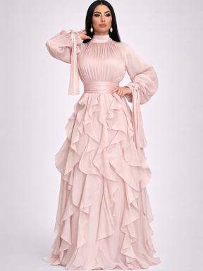 Robe longue à volants Laure