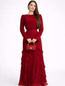 Robe Anabelle – Longue à Volants