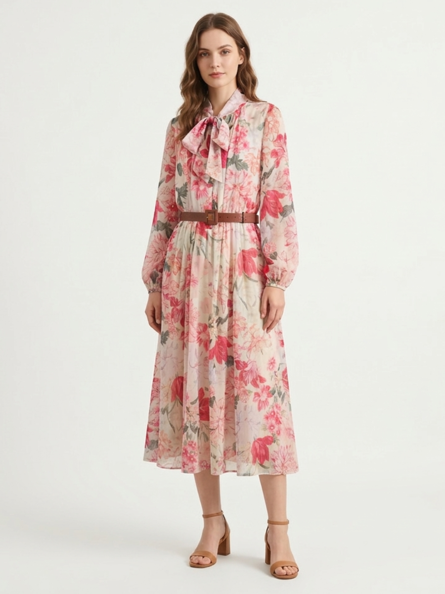 Robe midi fleurie Camille