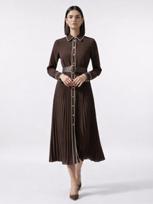 Robe midi plissée Valentine