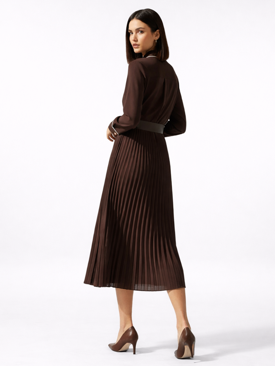 Robe midi plissée Valentine