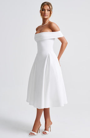 Robe Midi Épaules Dénudées Princess