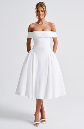 Robe Midi Épaules Dénudées Princess
