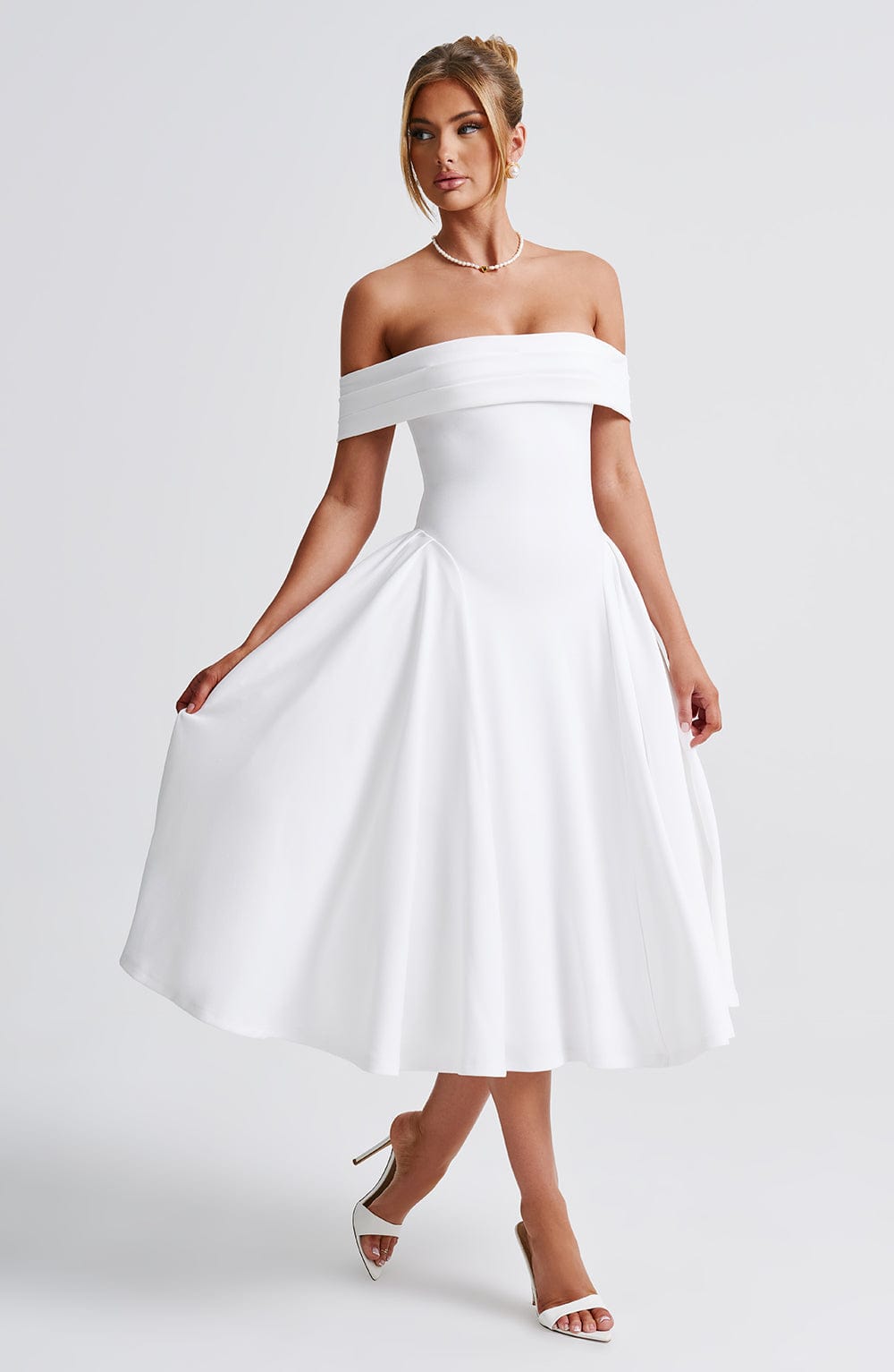 Robe Midi Épaules Dénudées Princess