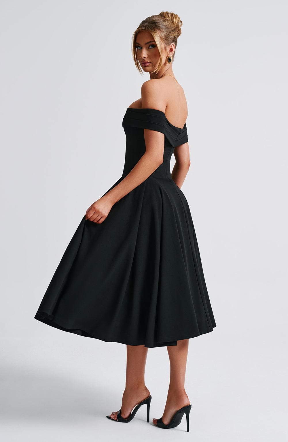 Robe Midi Épaules Dénudées Princess