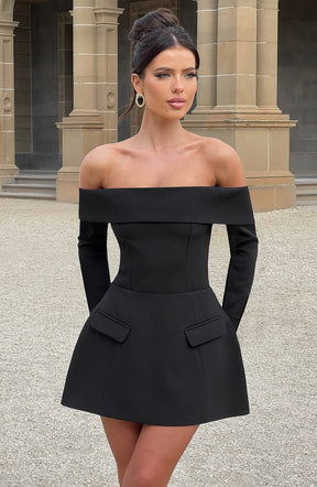 Robe Courte Manches Longues Kelly