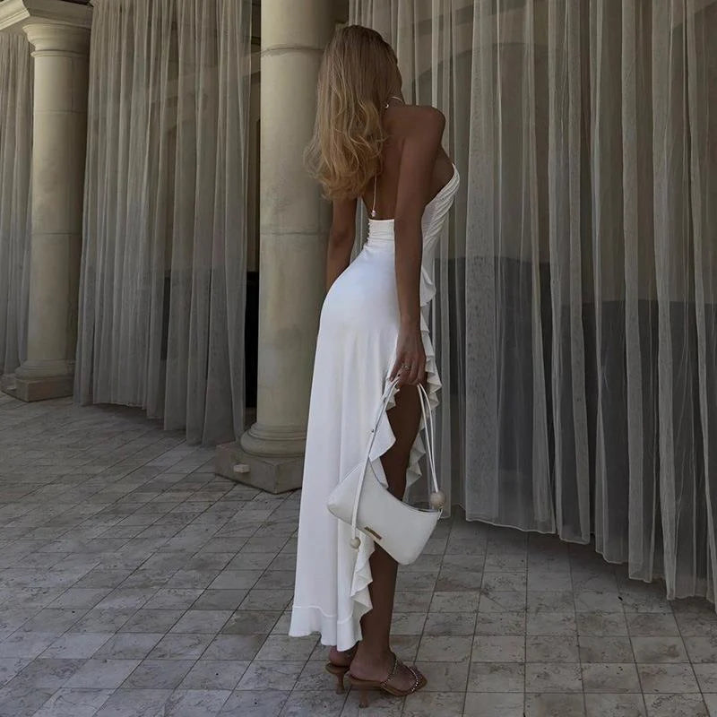 Robe Longue Fendue Fleurie Juliana