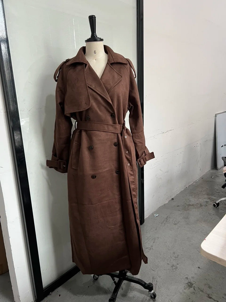 Long manteau à boutons Lucie