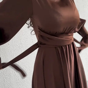 Robe midi à manches longues Louise