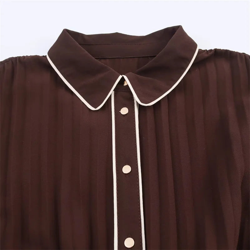 Robe midi plissée Valentine