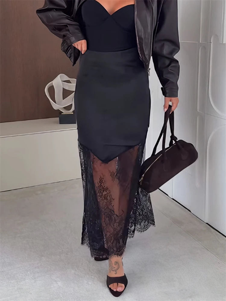 Jupe Rosalie – Midi avec Dentelle