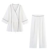 Ensemble Isabelle – Chemisier & Pantalon Large