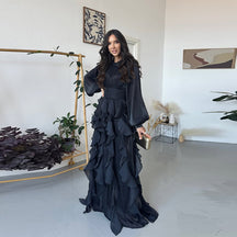 Robe longue à volants Laure