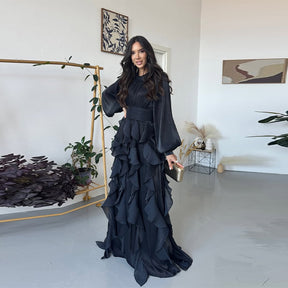 Robe longue à volants Laure