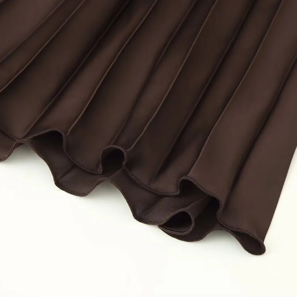 Robe Lisette – Midi à Jupe Plissée