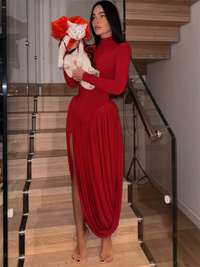 Robe Sophie – Manches Longues & Dos Nu