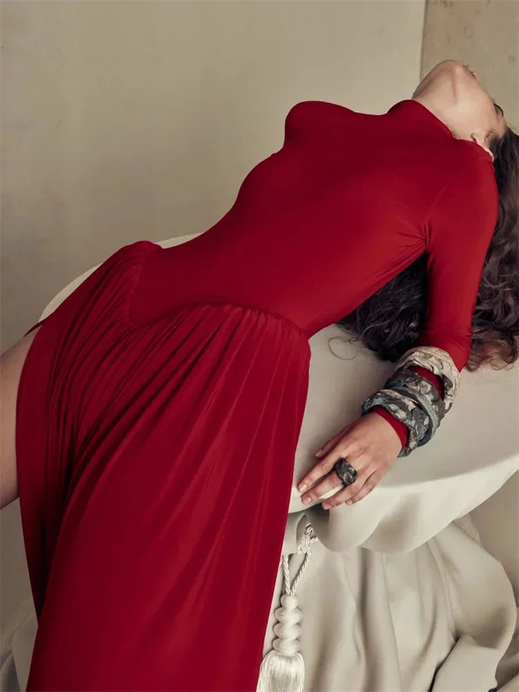 Robe Sophie – Manches Longues & Dos Nu