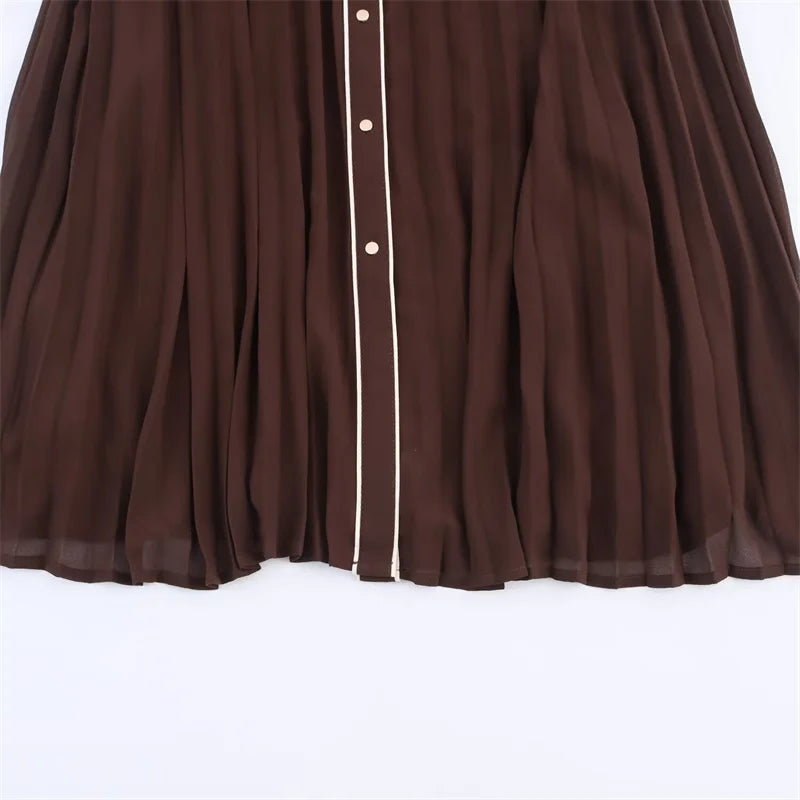 Robe midi plissée Valentine