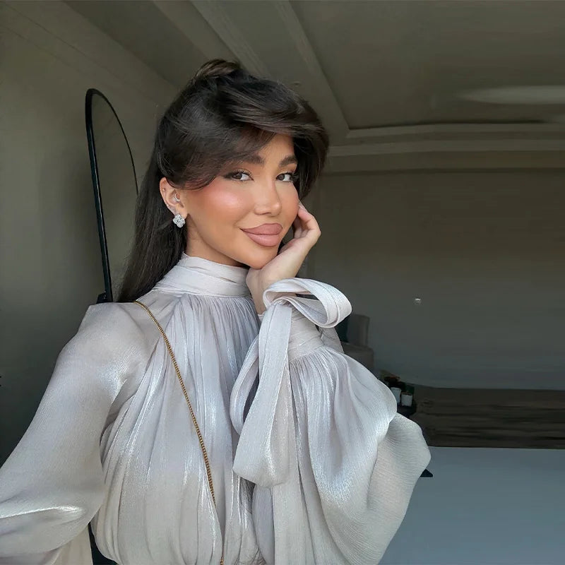 Robe longue à volants Laure