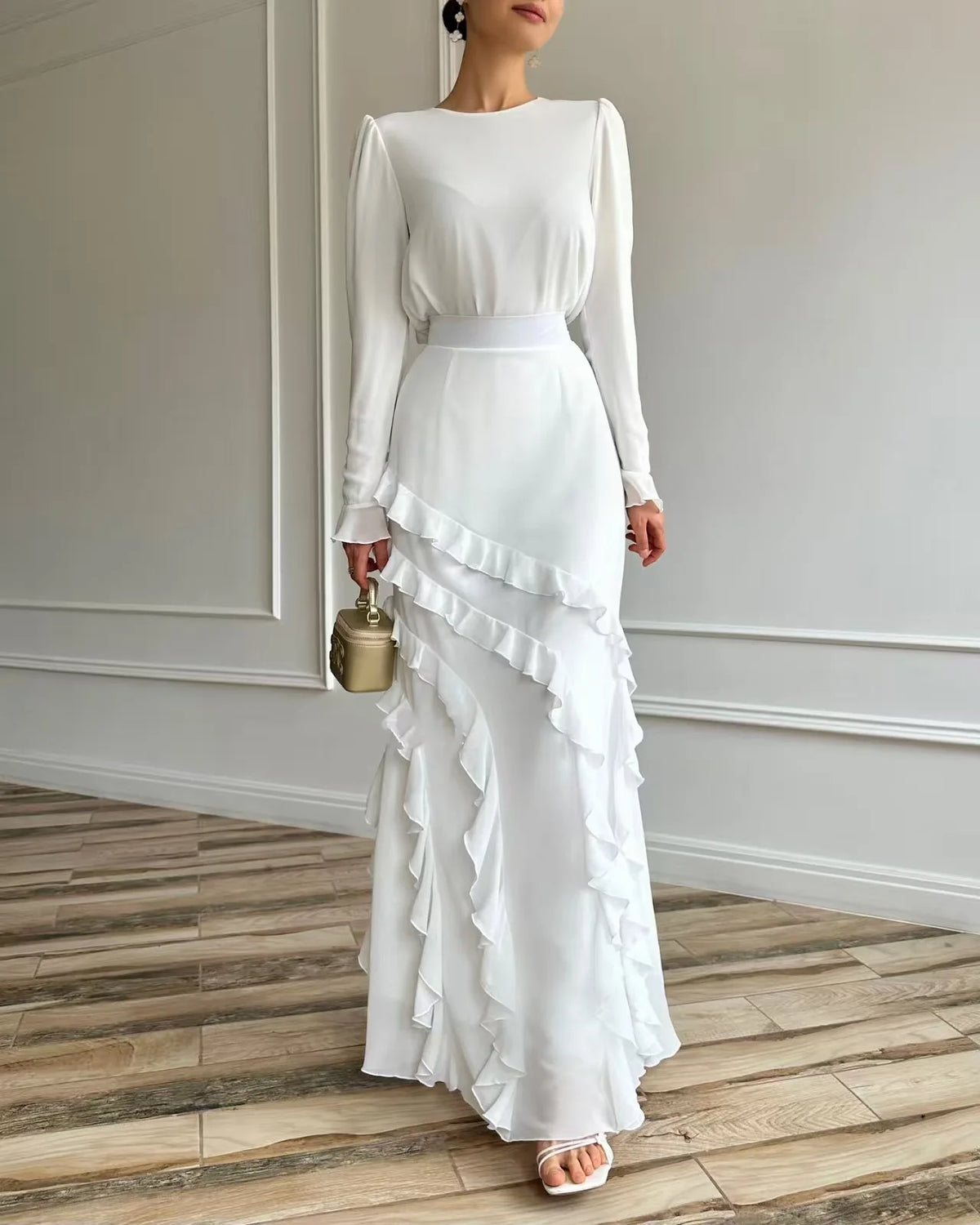 Robe Anabelle – Longue à Volants