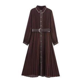 Robe midi plissée Valentine