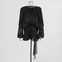 Robe Courte Asymétrique Volants Bela