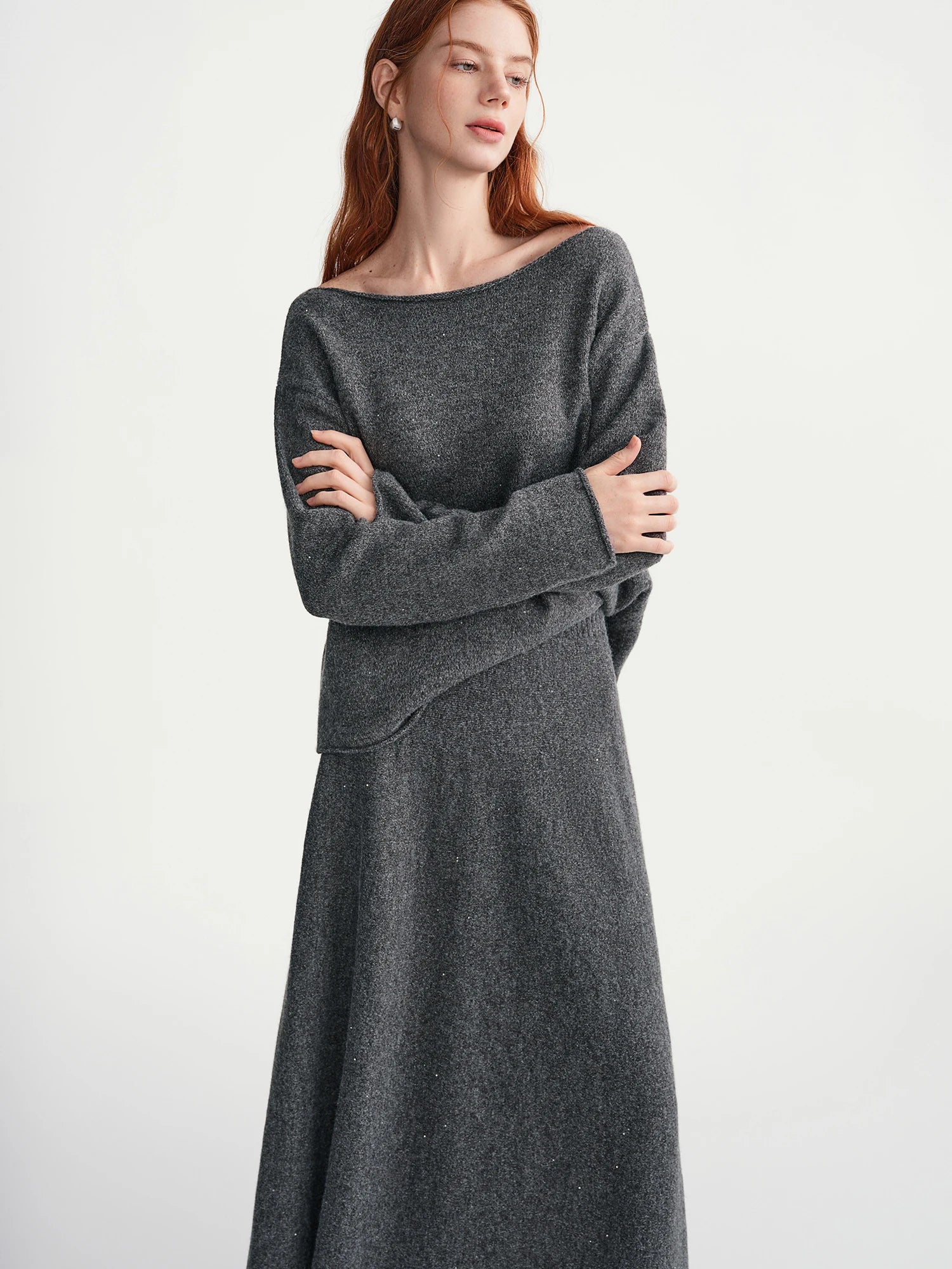 Ensemble Éléonore – Blouse Longue & Jupe Midi