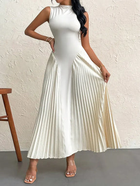 Robe Midi Plissée Auren