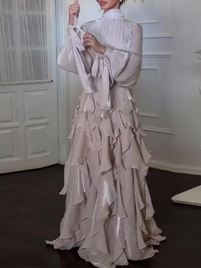 Robe longue à volants Laure