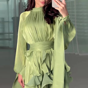 Robe longue à volants Laure