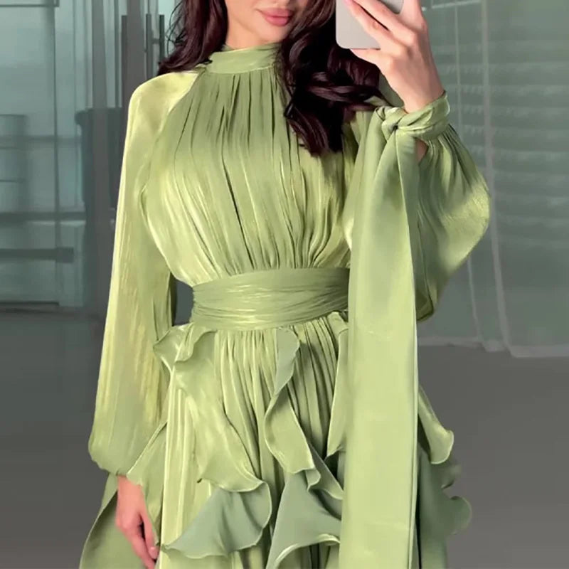 Robe longue à volants Laure