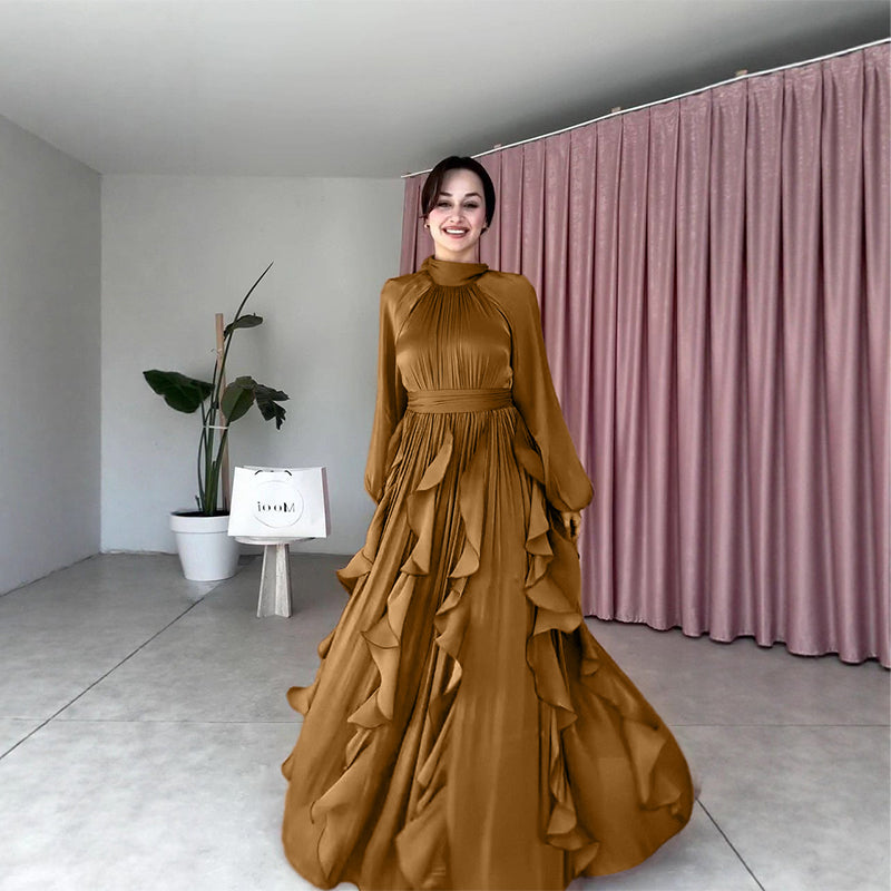 Robe longue à volants Laure