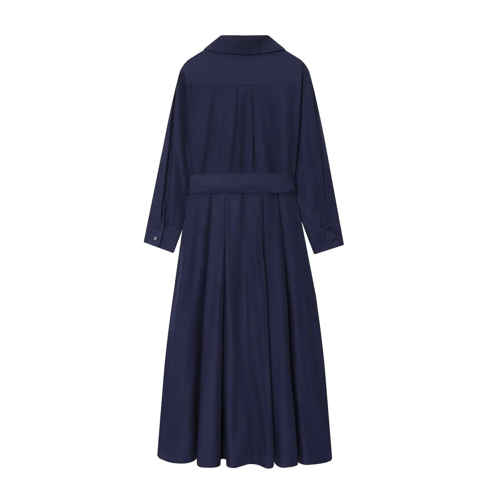 Robe chemise midi Sylvie à manches longues