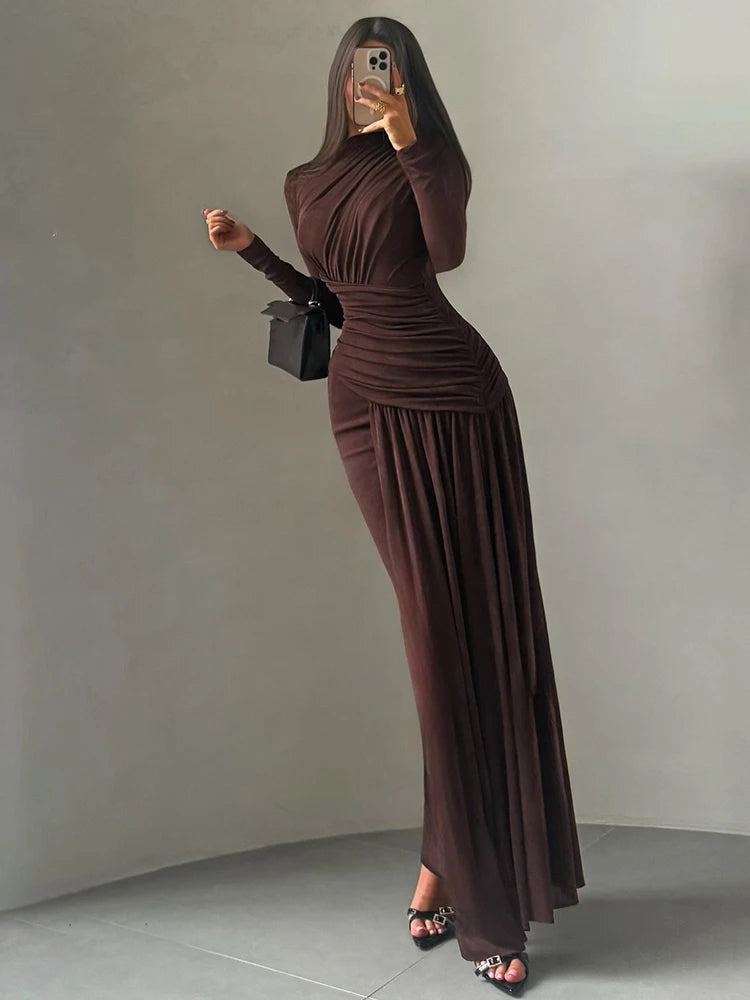 Robe Cécile – Longue, Manches Longues