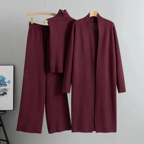 Ensemble Joyce – Tricoté, Pantalon • Chemisier • Veste