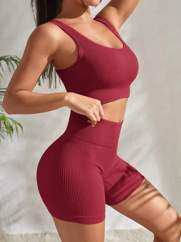 Ensemble Top Et Short Côtelé Clara