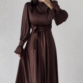 Robe midi à manches longues Louise
