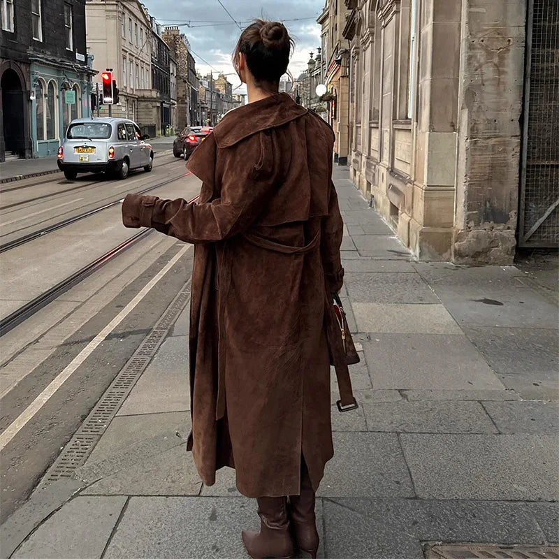 Long manteau à boutons Lucie