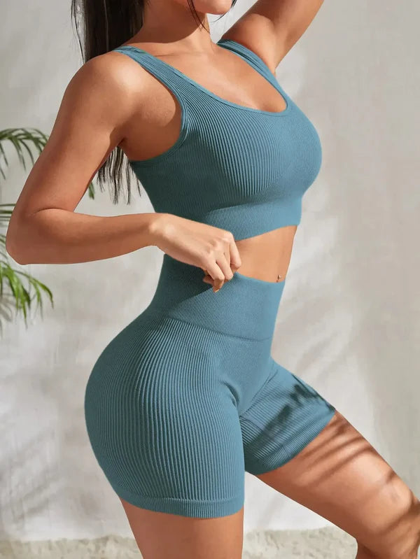 Ensemble Top Et Short Côtelé Clara