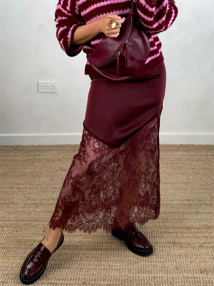 Jupe Rosalie – Midi avec Dentelle