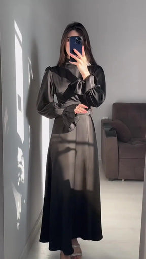 Robe midi à manches longues Louise
