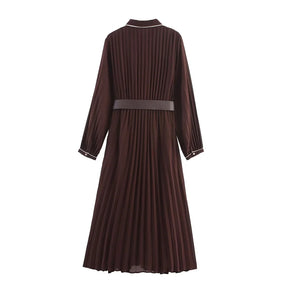 Robe midi plissée Valentine