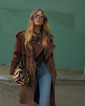 Long manteau à boutons Lucie