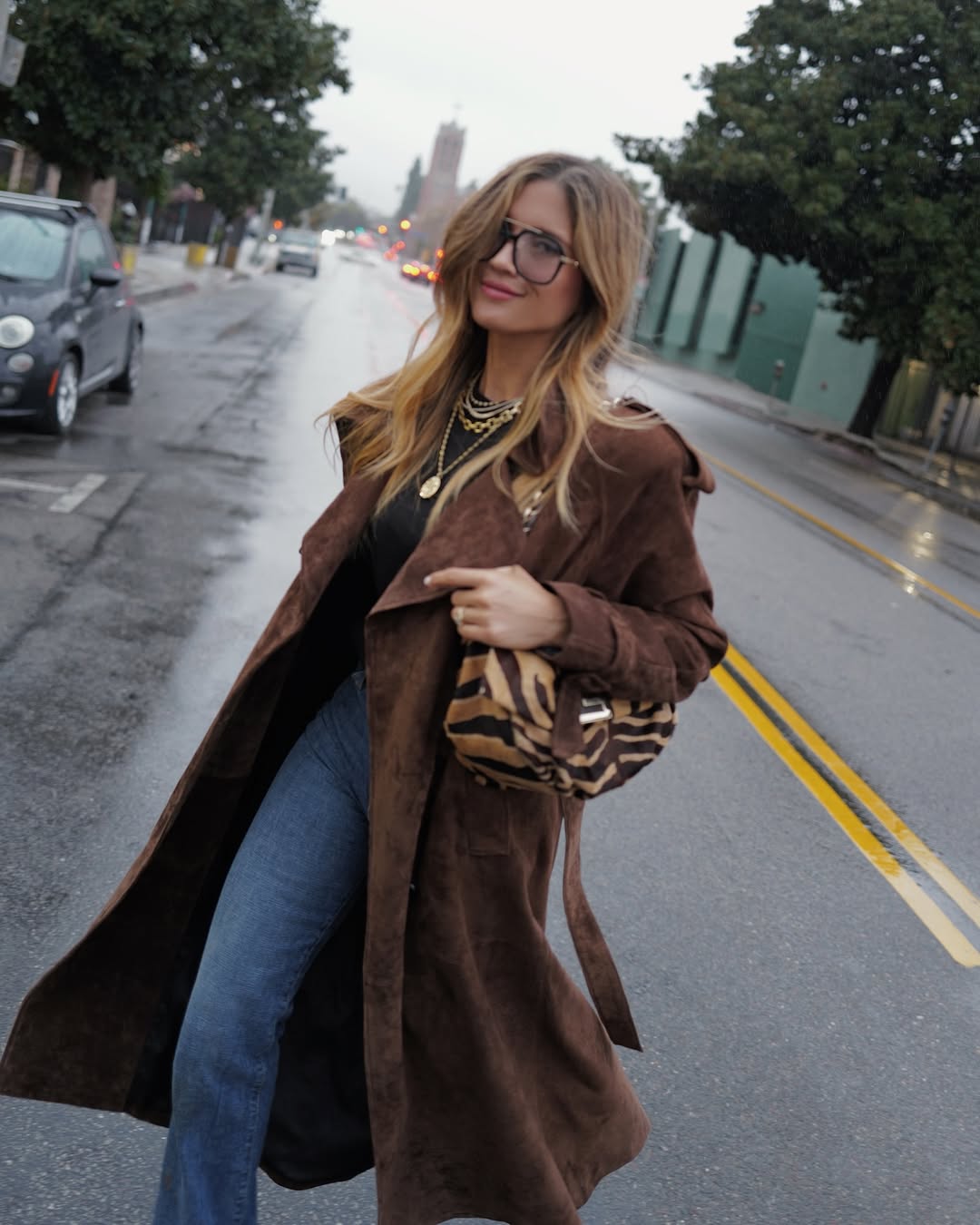 Long manteau à boutons Lucie